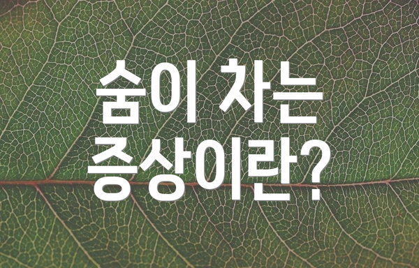 숨이 차는 증상이란?