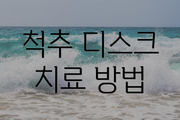 척추 디스크 치료 방법