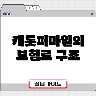 캐롯퍼마일의 보험료 구조