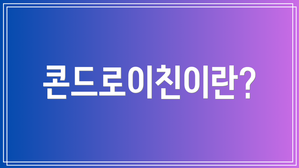 콘드로이친이란?