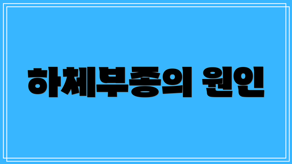 하체부종의 원인