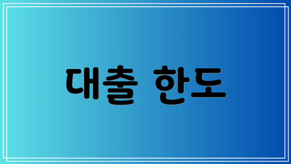 대출 한도