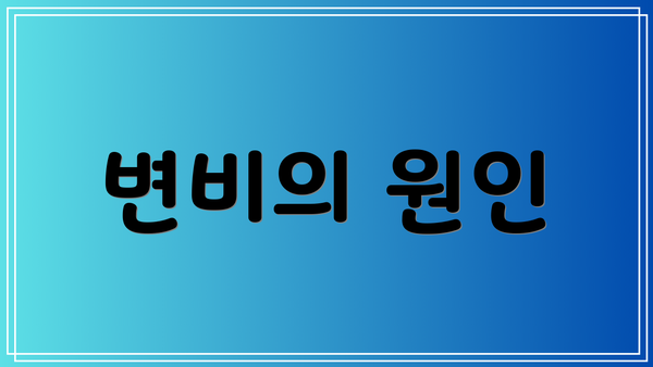변비의 원인