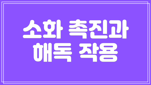 소화 촉진과 해독 작용