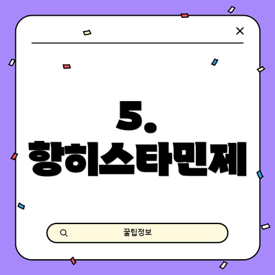 5. 항히스타민제