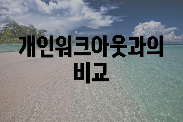 개인워크아웃과의 비교