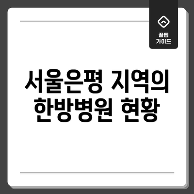 서울은평 지역의 한방병원 현황