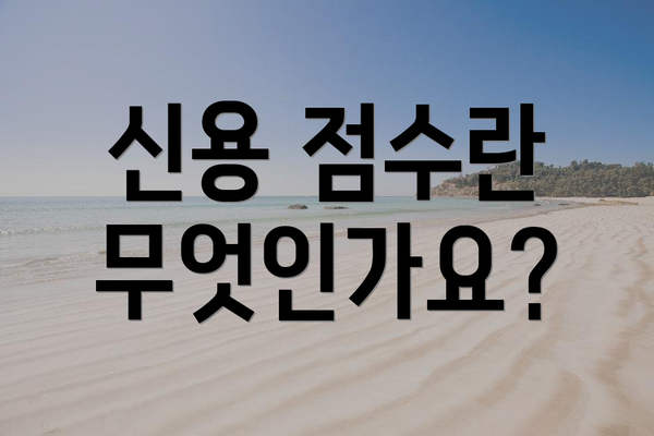 신용 점수란 무엇인가요?