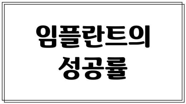 임플란트의 성공률