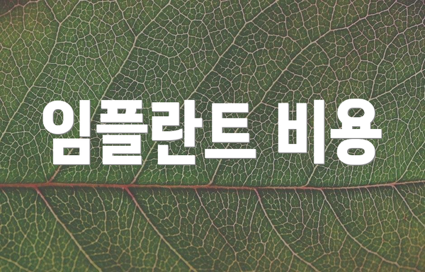 임플란트 비용