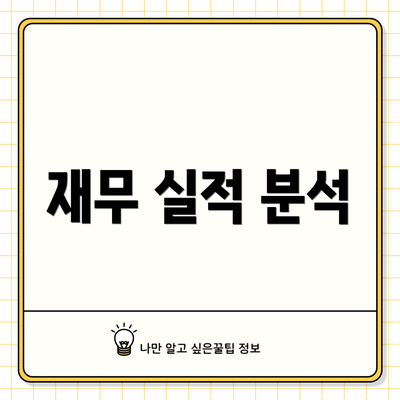 재무 실적 분석