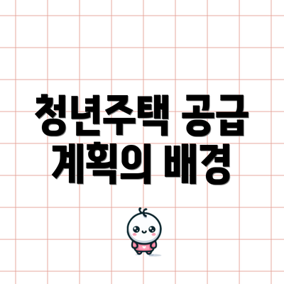 청년주택 공급 계획의 배경