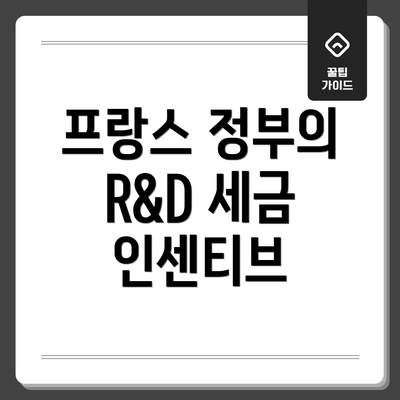프랑스 정부의 R&D 세금 인센티브