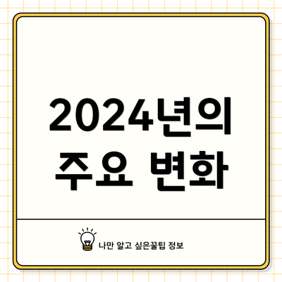 2024년의 주요 변화