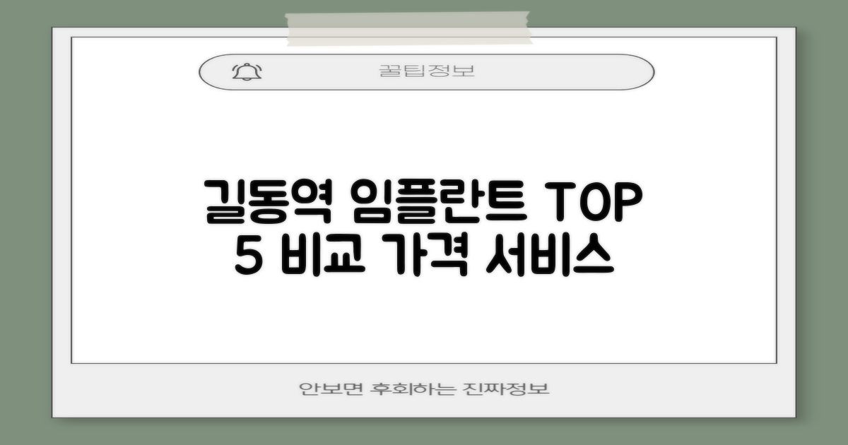 길동역 임플란트 치과 TOP 5: 가격/서비스 비교
